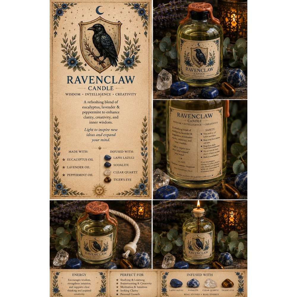 Ravenclaw Inspired Oil Candle